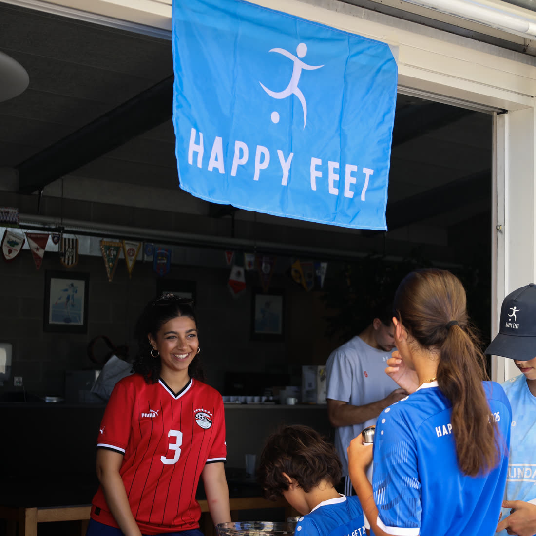 L'accueil du matin sous le drapeau Happy Feet